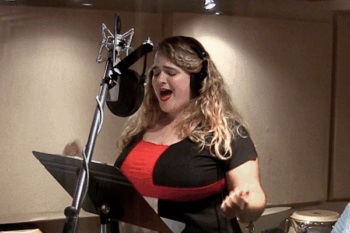 Bonnie Milligan in the RADcording studio