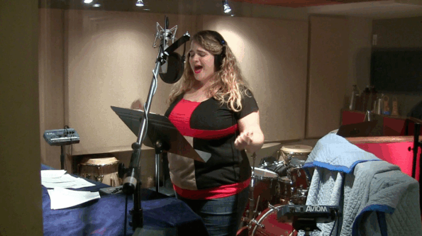 Bonnie Milligan in RADcording studio